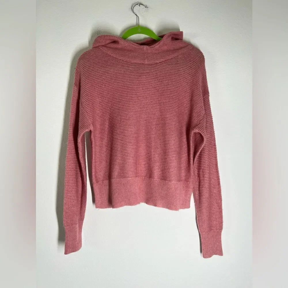 All in Motion Pink Cowl Neck Knit Hooded Sweater Women's Size S